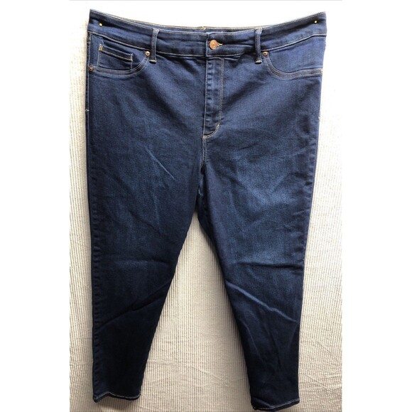 Gloria Vanderbilt All Around Slimming Effect Jegging Size 18 Dark Wash Skinny - Picture 1 of 16
